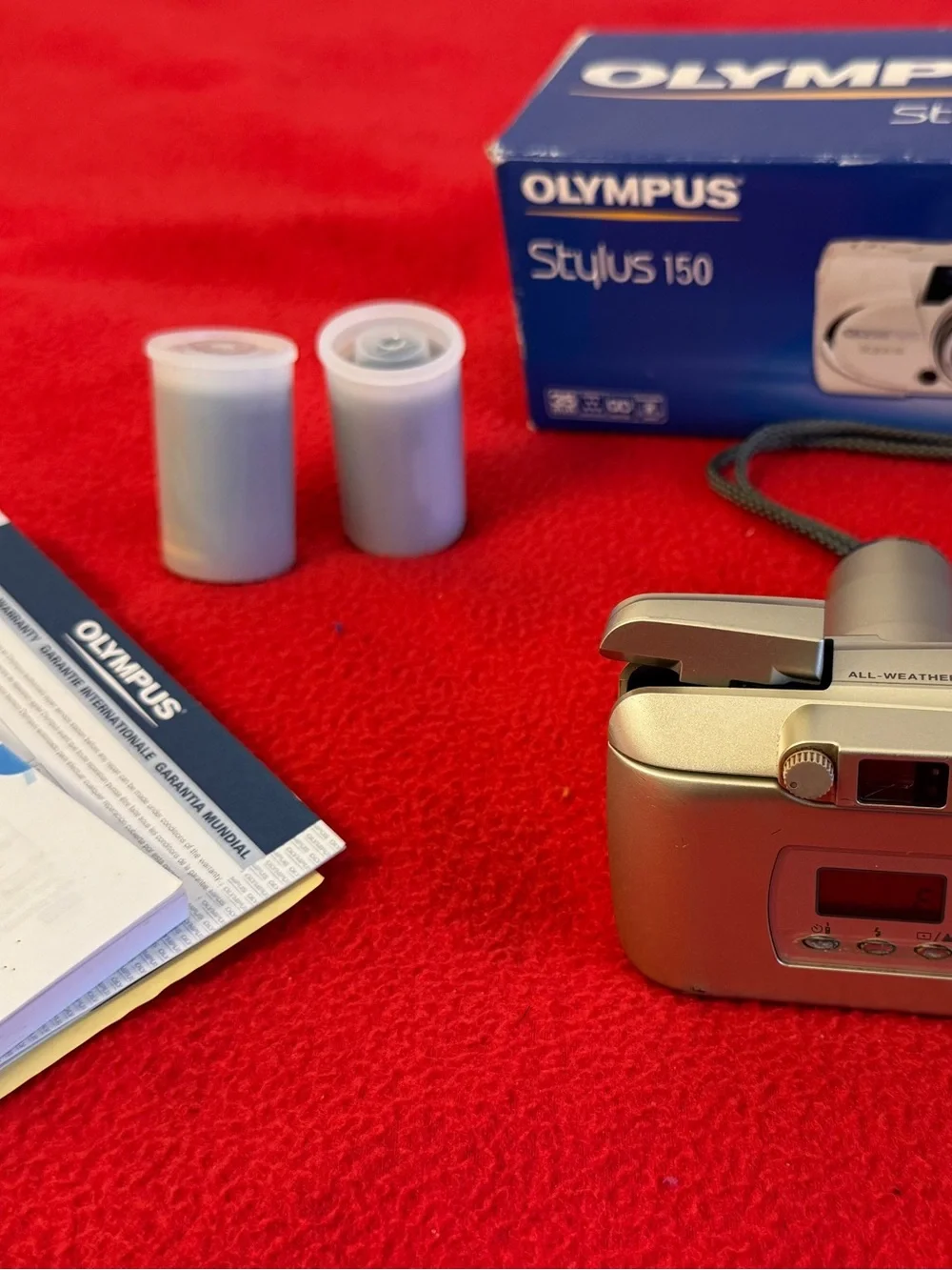 Olympus Stylus 150  Film Camera All Weather Zoom 37.5-150mm *TESTED Works